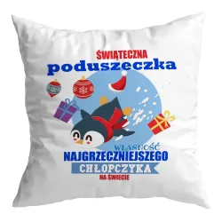 Poduszka BOŻE NARODZENIE Własność najgrzeczniejszego Chłopczyka